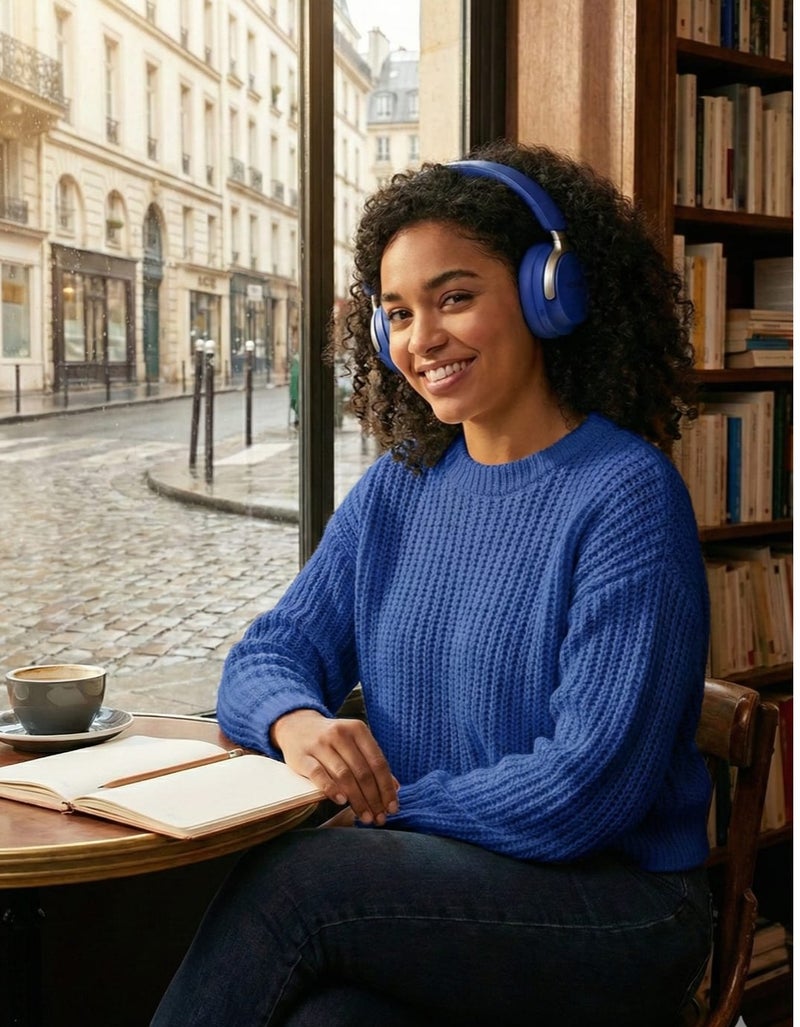 SODO Headset SD-1103 Wireless Stereo Over Ear Headphones With Microphone Blue - Image 3